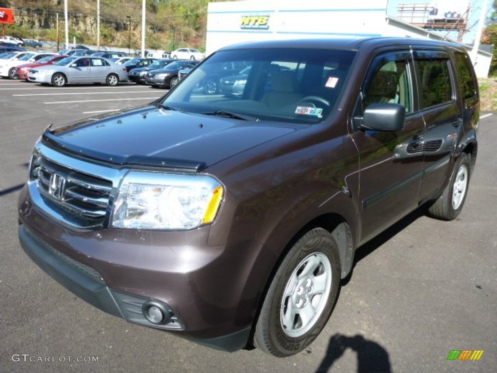 Dark Amber Metallic 2012 Honda Pilot LX 4WD Exterior Photo #86584296