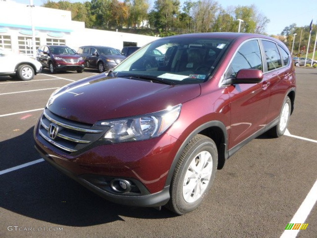 2014 CR-V EX AWD - Basque Red Pearl II / Gray photo #7