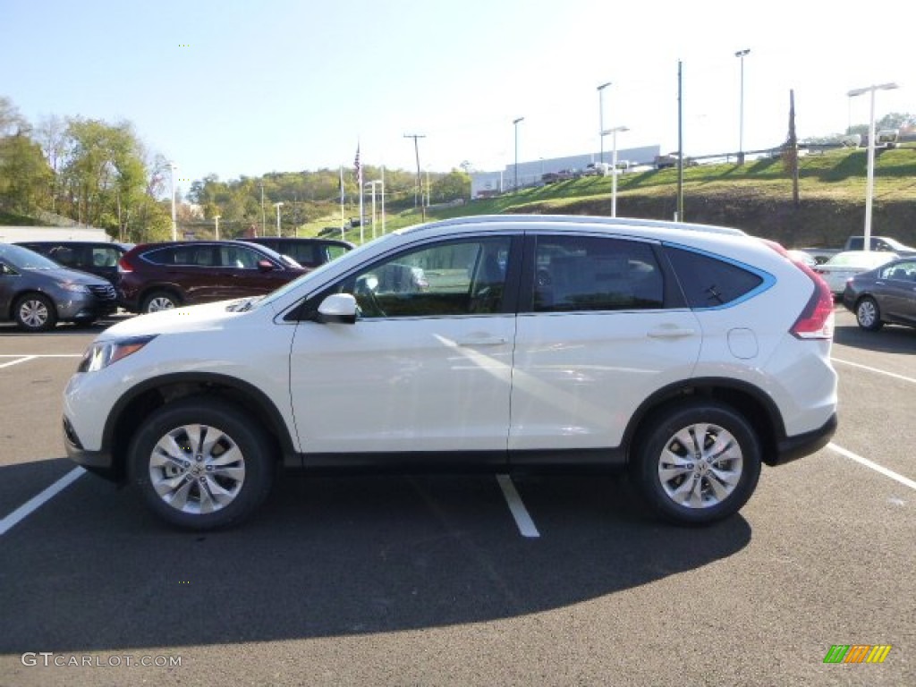 2014 CR-V EX-L AWD - White Diamond Pearl / Black photo #6