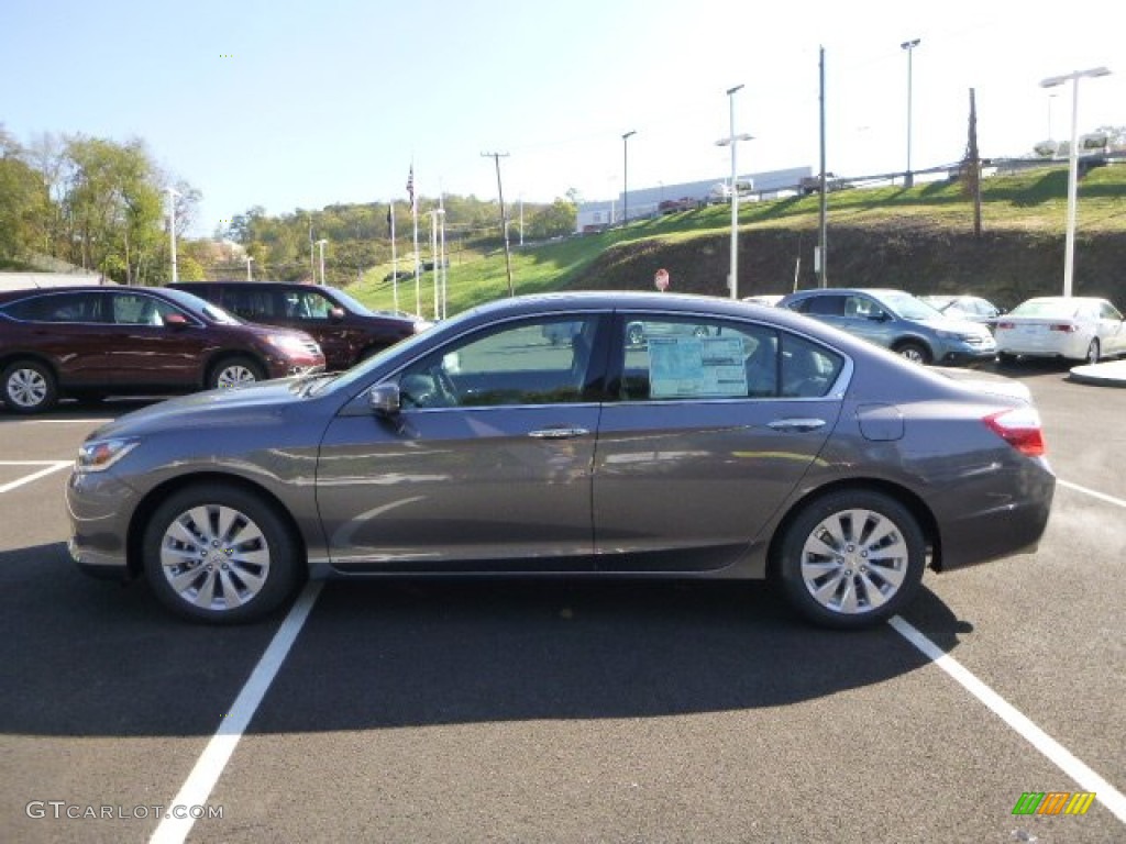 2014 Accord EX-L V6 Sedan - Modern Steel Metallic / Black photo #6