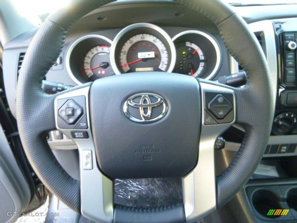 2014 Toyota Tacoma V6 TRD Sport Access Cab 4x4 Graphite Steering Wheel Photo #86585988