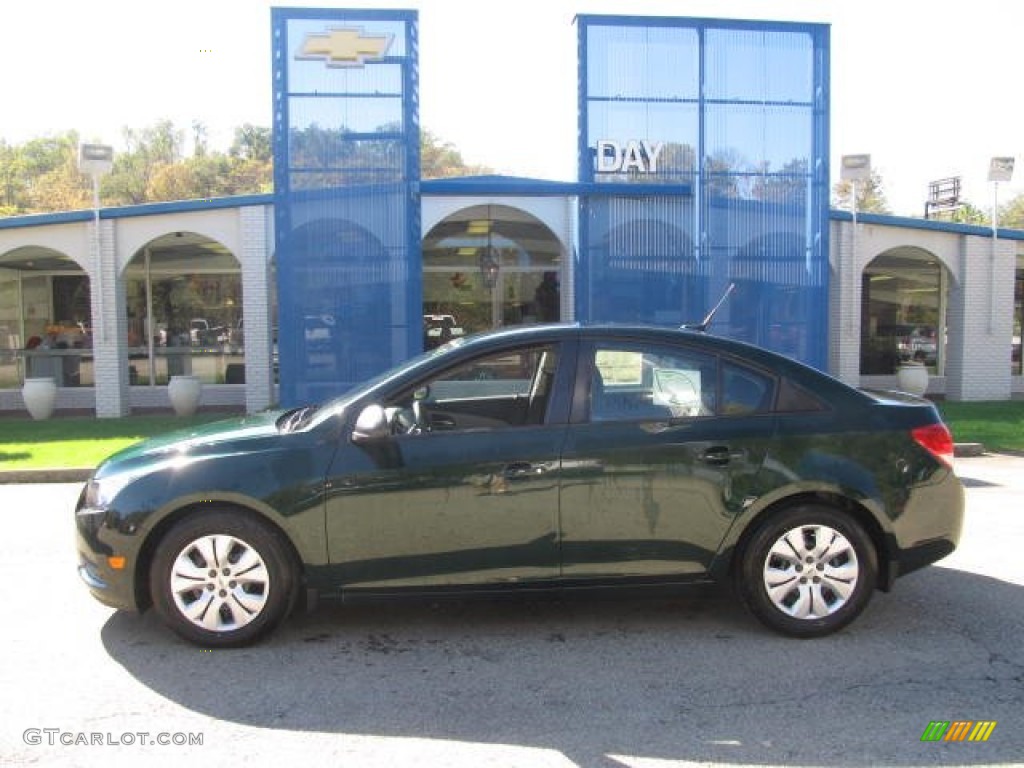 2014 Cruze LS - Rainforest Green Metallic / Jet Black/Medium Titanium photo #2