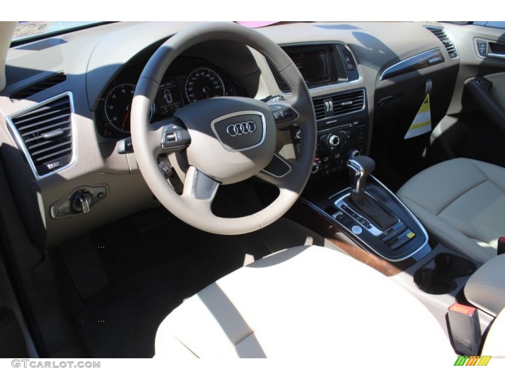 Pistachio Beige Interior 2014 Audi Q5 3.0 TFSI quattro Photo #86586287