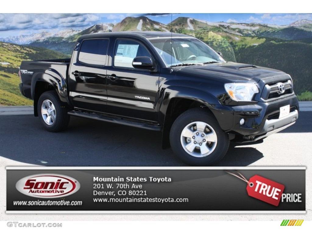 2014 Tacoma V6 TRD Sport Double Cab 4x4 - Black / Graphite photo #1