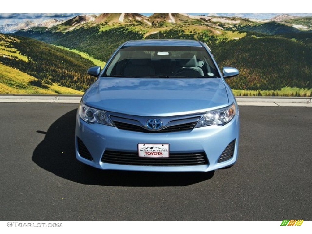 2014 Camry Hybrid LE - Clearwater Blue Metallic / Ash photo #2