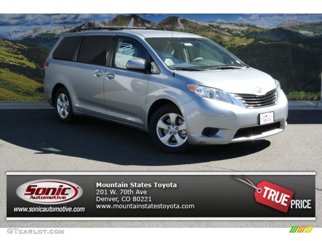 2014 Sienna LE - Silver Sky Metallic / Light Gray photo #1