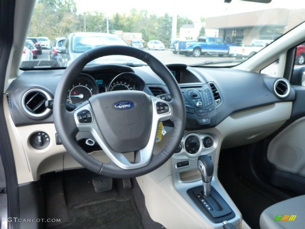 2014 Fiesta SE Hatchback - Storm Gray / Medium Light Stone photo #10