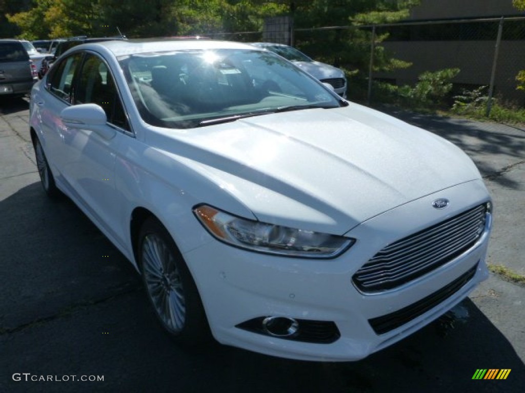 2014 Fusion Titanium - Oxford White / Charcoal Black photo #1