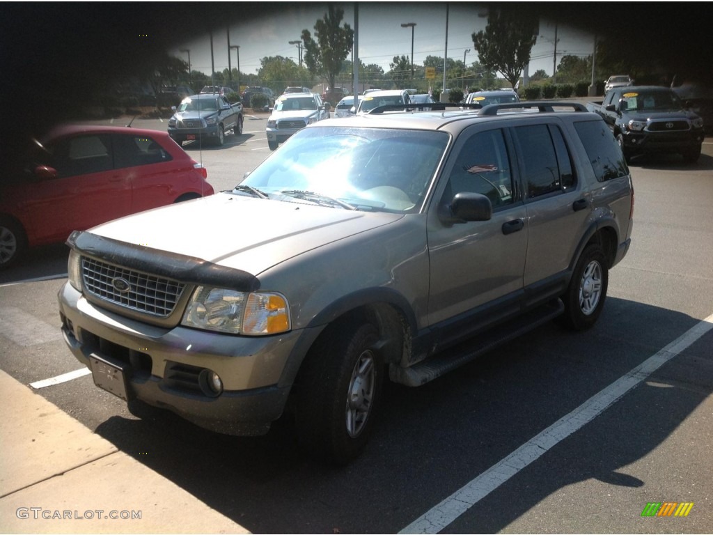 2003 Explorer XLT - Mineral Grey Metallic / Medium Parchment Beige photo #8