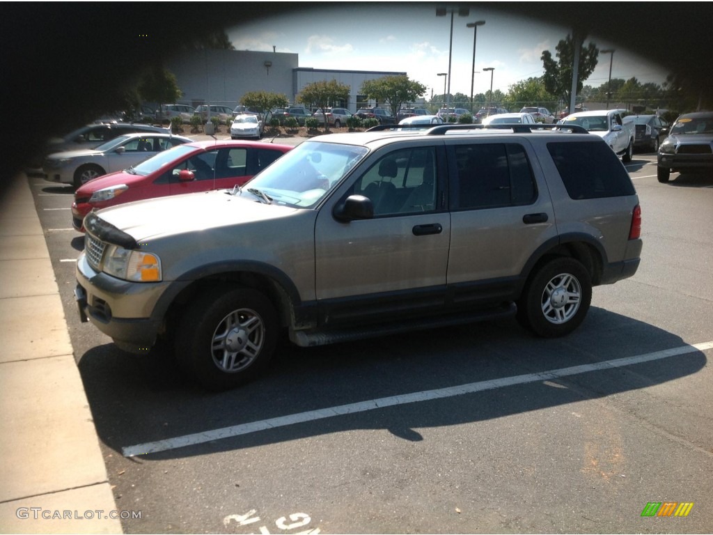 2003 Explorer XLT - Mineral Grey Metallic / Medium Parchment Beige photo #9