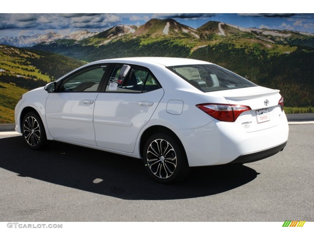 2014 Corolla S - Super White / Steel Blue photo #3