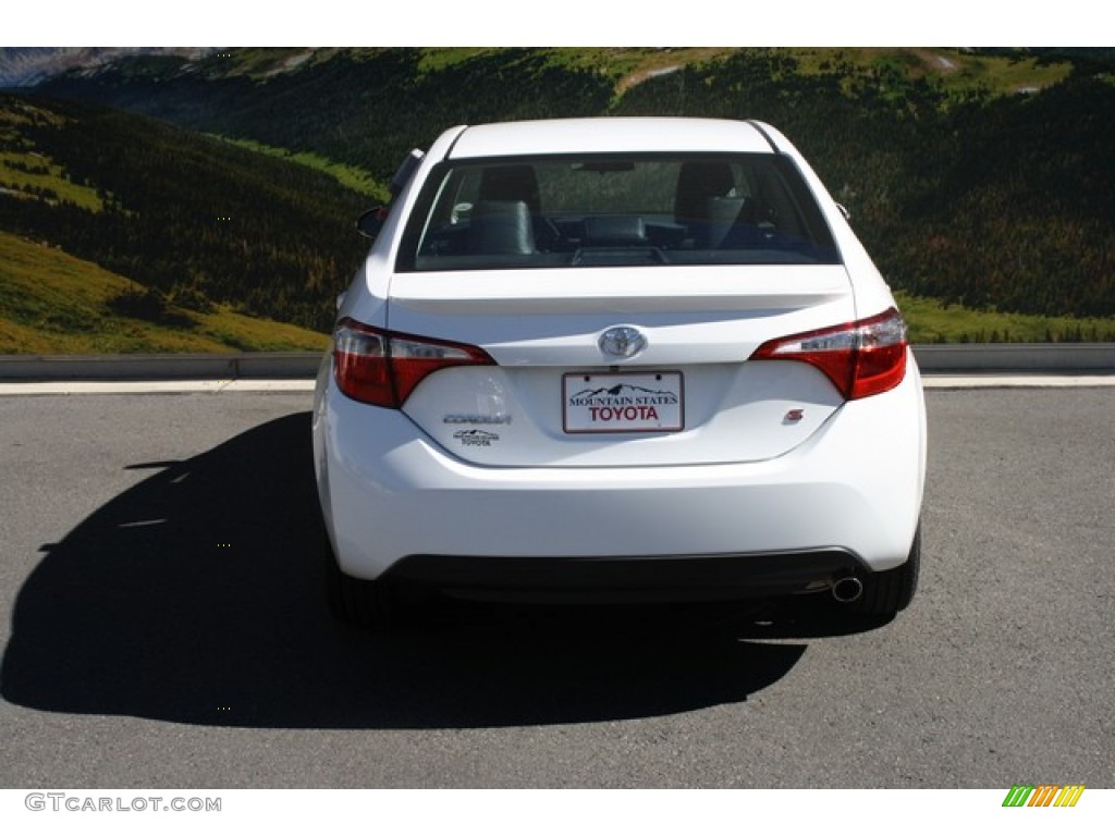 2014 Corolla S - Super White / Steel Blue photo #4