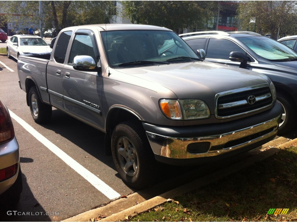 2001 Tundra SR5 Extended Cab - Thunder Gray Metallic / Oak photo #2