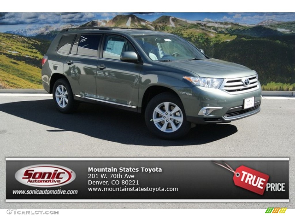 2013 Highlander SE 4WD - Cypress Green Pearl / Ash photo #1
