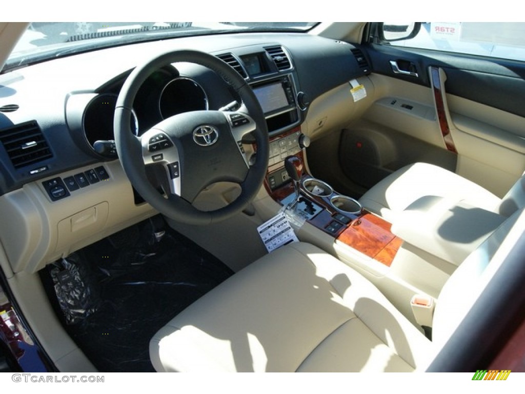 2013 Highlander Limited 4WD - Sizzling Crimson Mica / Sand Beige photo #5