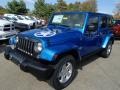 2014 Hydro Blue Pearl Jeep Wrangler Unlimited Sport 4x4  photo #2