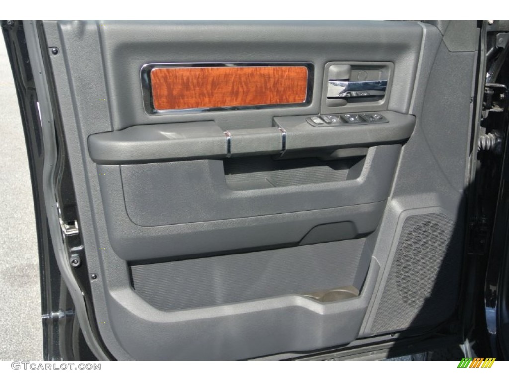 2010 Ram 3500 Laramie Mega Cab 4x4 Dually - Brilliant Black Crystal Pearl / Dark Slate photo #11