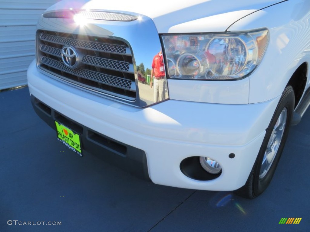 2007 Tundra Limited Double Cab - Super White / Beige photo #11