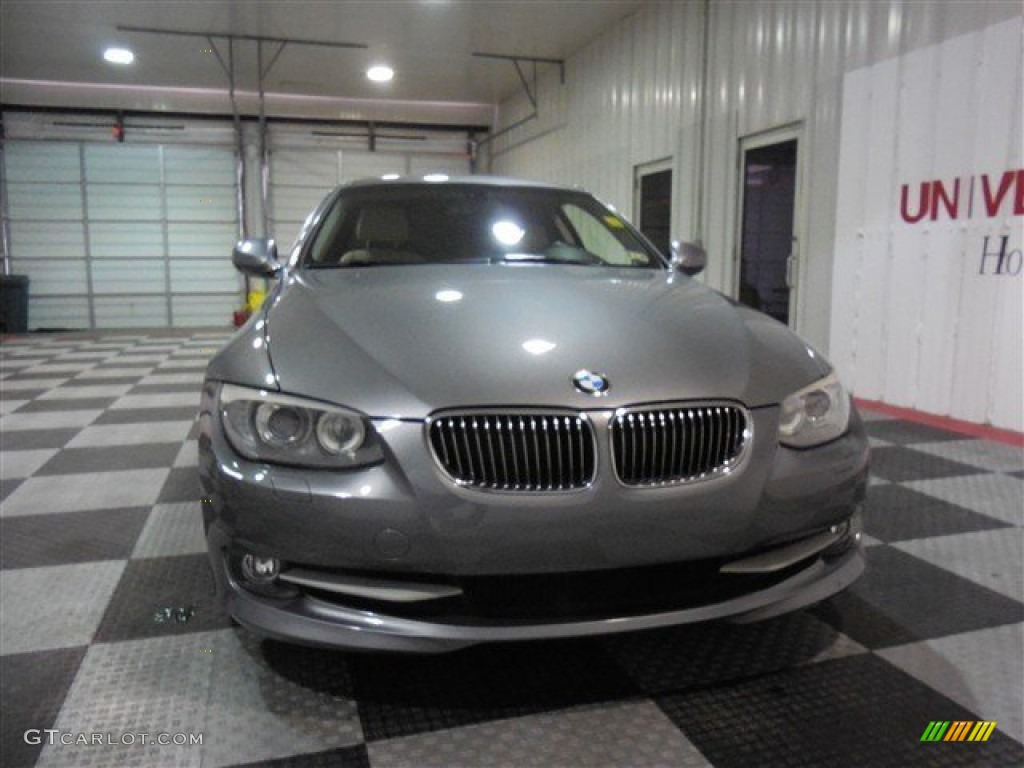 2011 3 Series 328i Coupe - Space Gray Metallic / Oyster/Black Dakota Leather photo #2