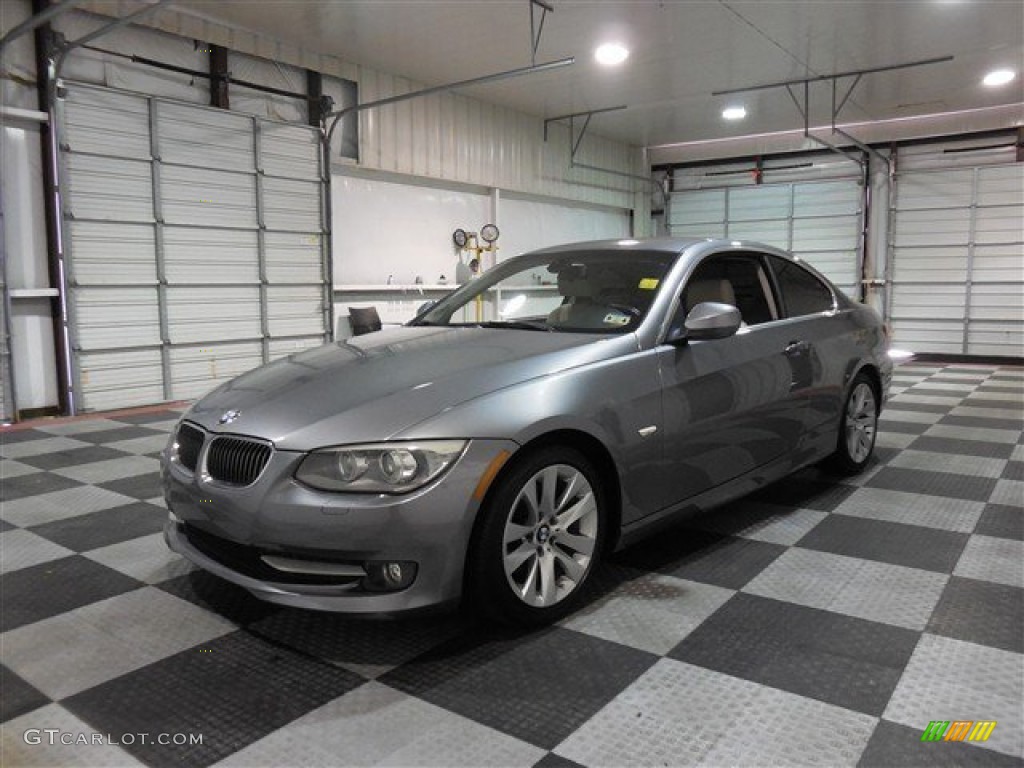 2011 3 Series 328i Coupe - Space Gray Metallic / Oyster/Black Dakota Leather photo #3