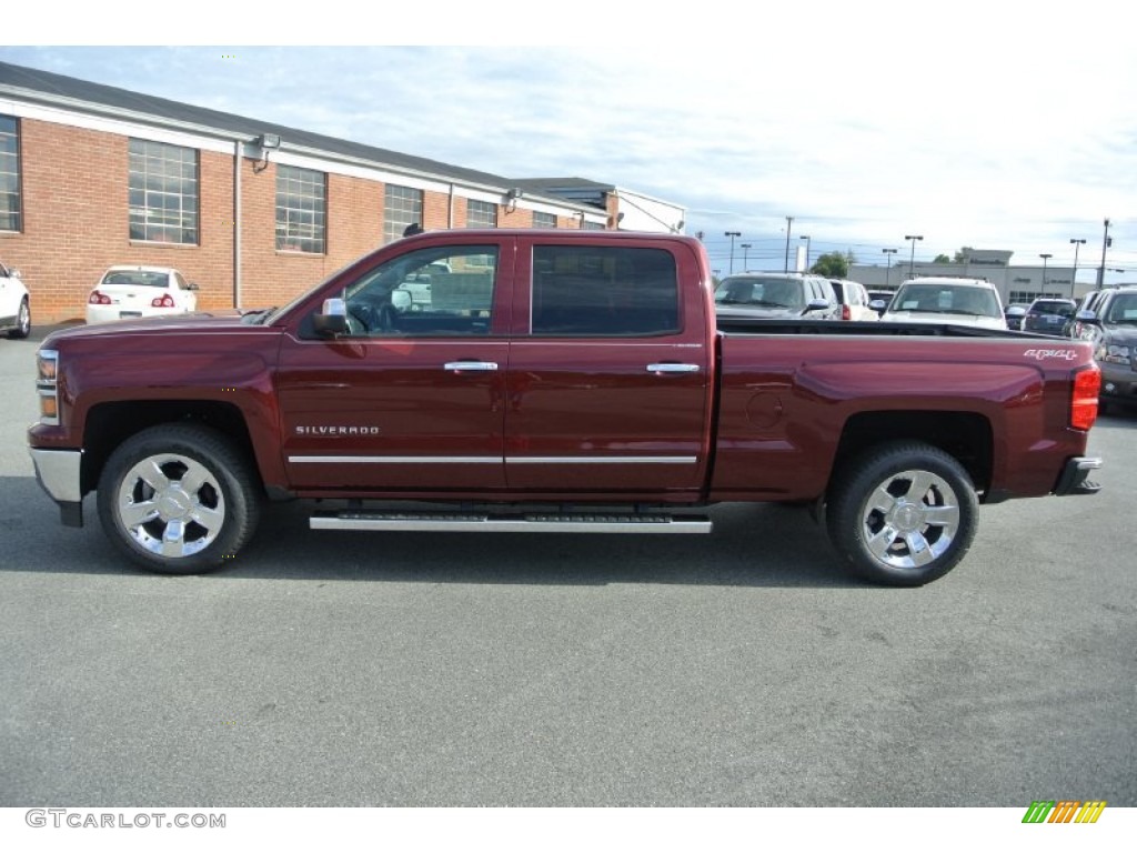 2014 Silverado 1500 LTZ Crew Cab 4x4 - Deep Ruby Metallic / Jet Black photo #3