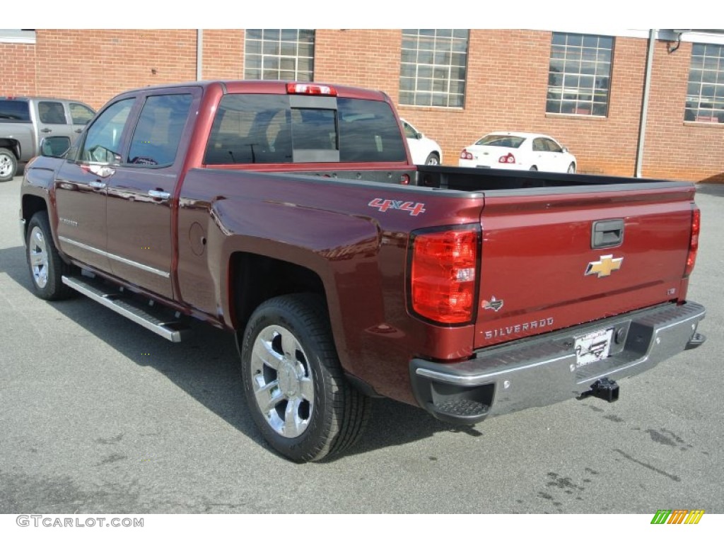2014 Silverado 1500 LTZ Crew Cab 4x4 - Deep Ruby Metallic / Jet Black photo #4