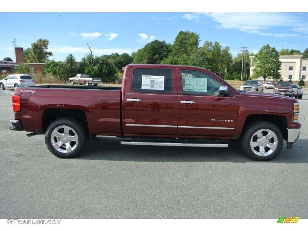 2014 Silverado 1500 LTZ Crew Cab 4x4 - Deep Ruby Metallic / Jet Black photo #6