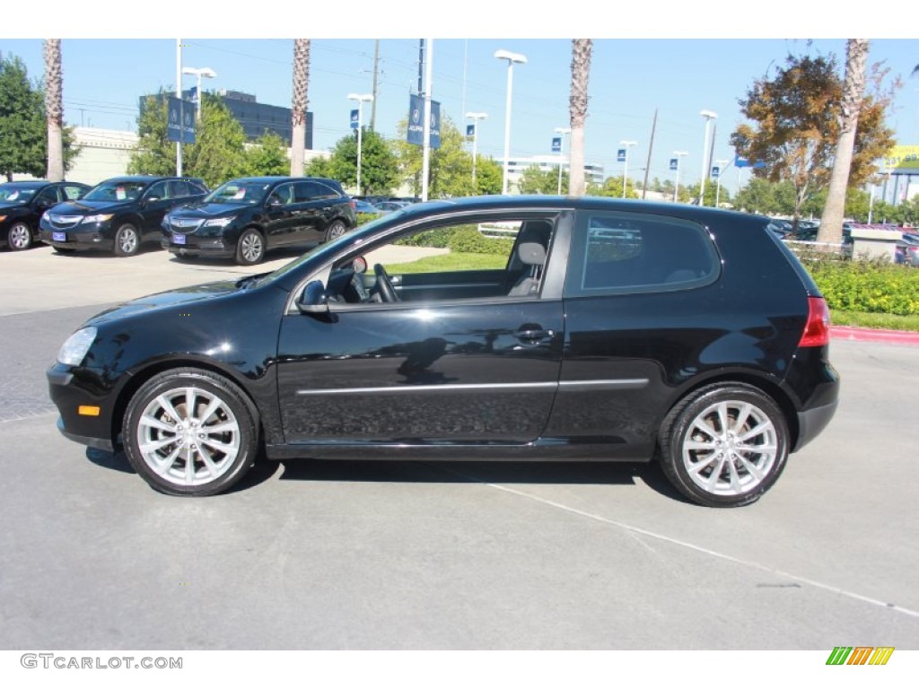 2008 Rabbit 2 Door - Black / Anthracite Black photo #5