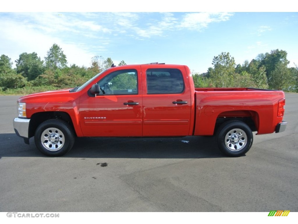 2013 Silverado 1500 LT Crew Cab - Victory Red / Light Titanium/Dark Titanium photo #3