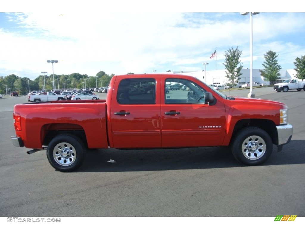 2013 Silverado 1500 LT Crew Cab - Victory Red / Light Titanium/Dark Titanium photo #7