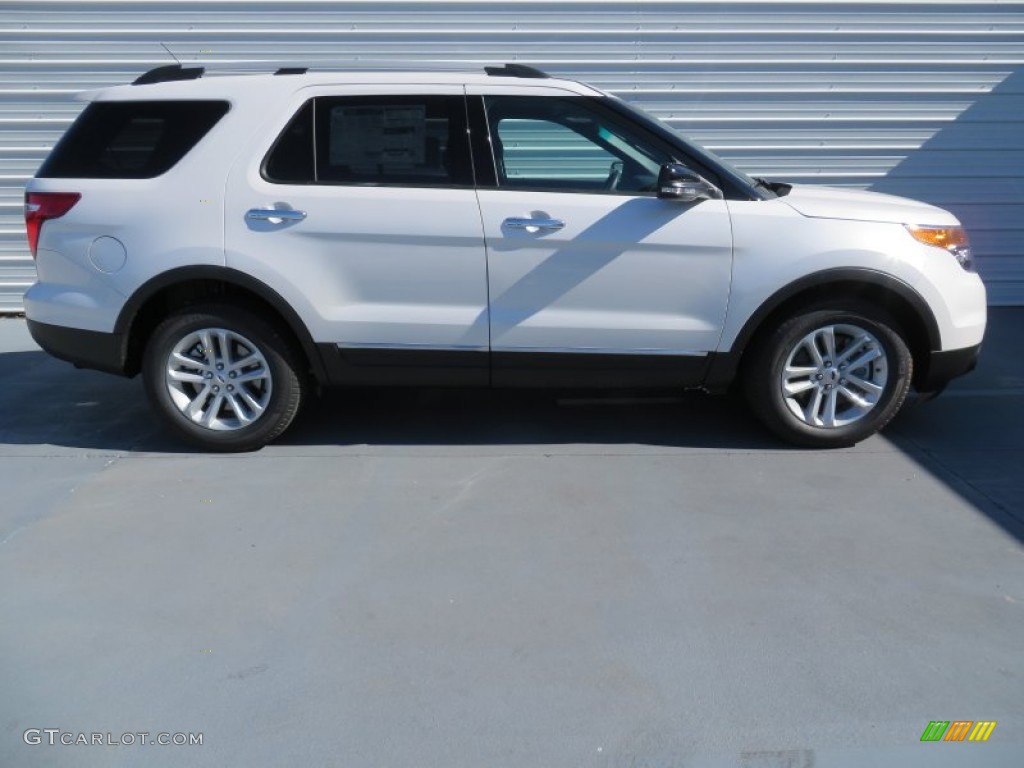 2014 Explorer XLT - White Platinum / Charcoal Black photo #3