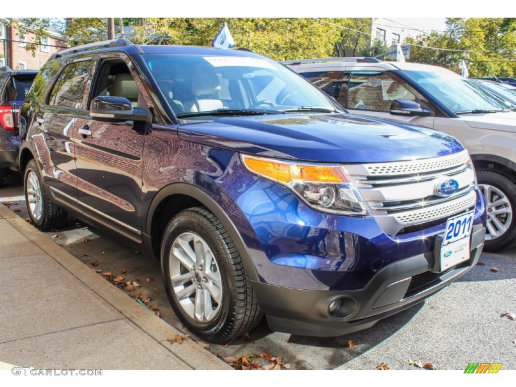 2011 Explorer XLT 4WD - Kona Blue Metallic / Medium Light Stone photo #4