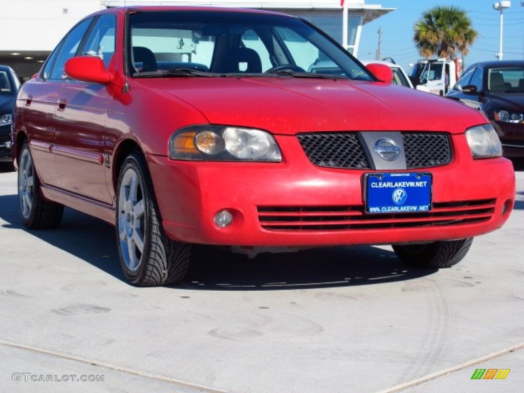 2004 Sentra SE-R Spec V - Aztec Red / SE-R Black/Silver photo #1