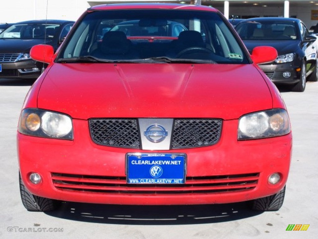 2004 Sentra SE-R Spec V - Aztec Red / SE-R Black/Silver photo #2
