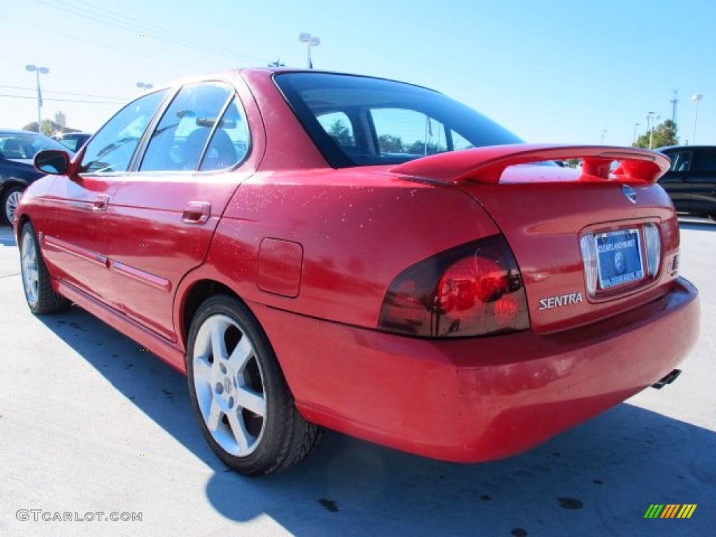 2004 Sentra SE-R Spec V - Aztec Red / SE-R Black/Silver photo #4