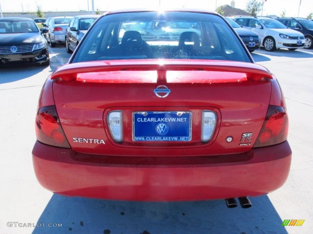 2004 Sentra SE-R Spec V - Aztec Red / SE-R Black/Silver photo #5