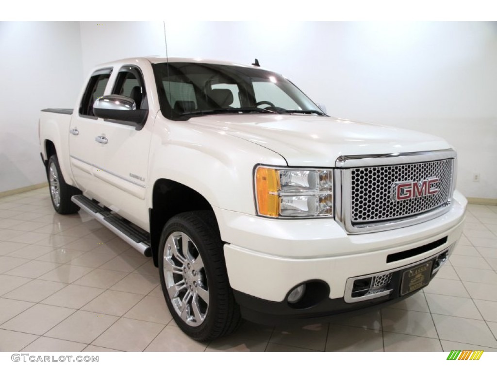 2012 Sierra 1500 Denali Crew Cab 4x4 - White Diamond Tricoat / Ebony photo #1