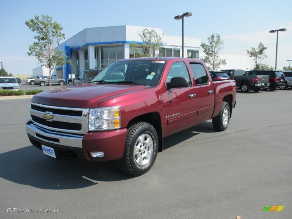 2009 Silverado 1500 LT Z71 Crew Cab 4x4 - Deep Ruby Red Metallic / Ebony photo #2