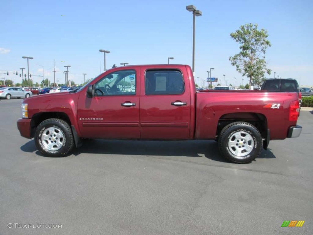 2009 Silverado 1500 LT Z71 Crew Cab 4x4 - Deep Ruby Red Metallic / Ebony photo #3