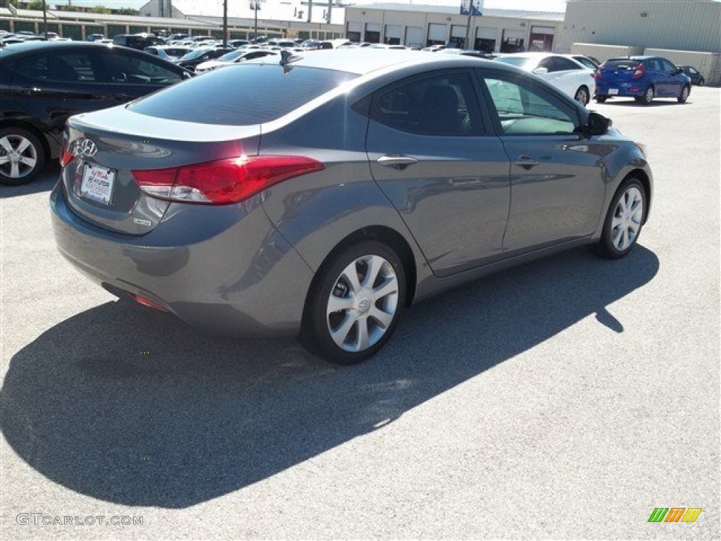 2013 Elantra Limited - Harbor Gray Metallic / Black photo #6