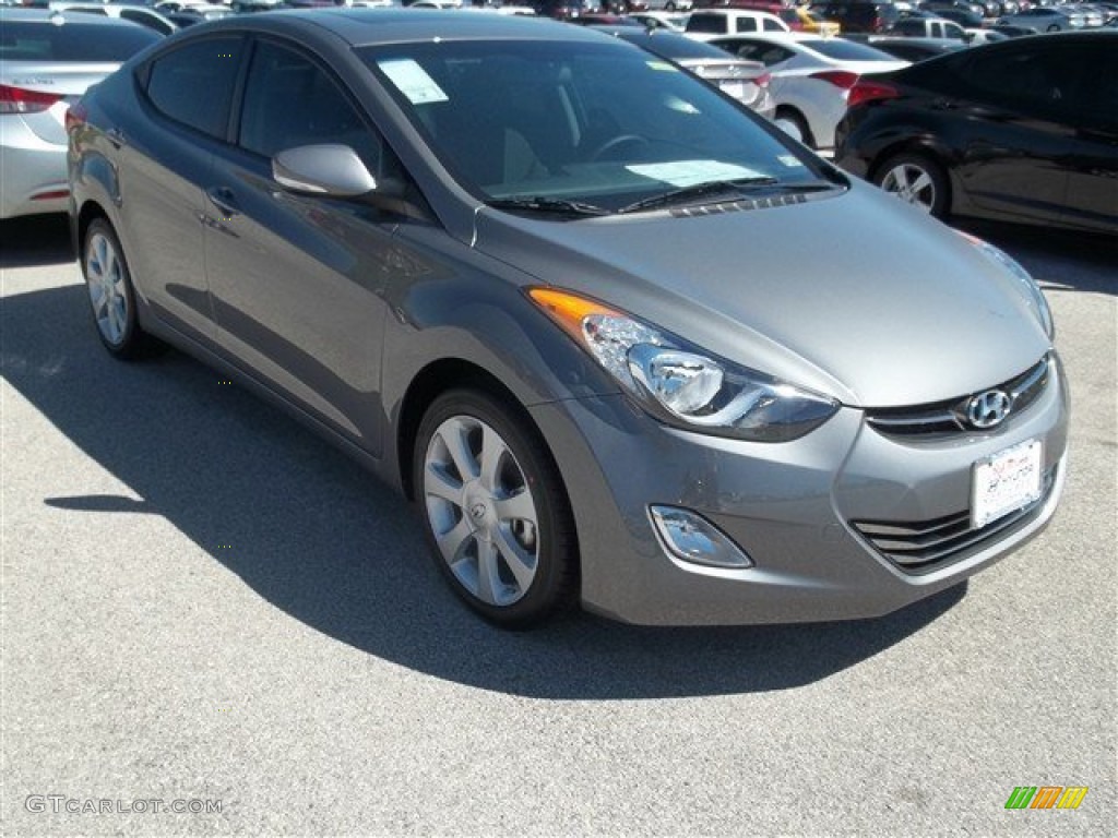 2013 Elantra Limited - Harbor Gray Metallic / Black photo #7