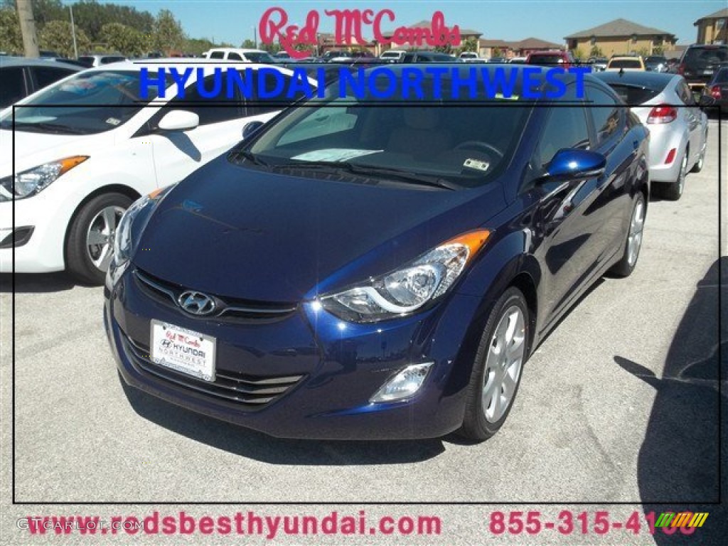 2013 Elantra Limited - Indigo Night / Beige photo #1