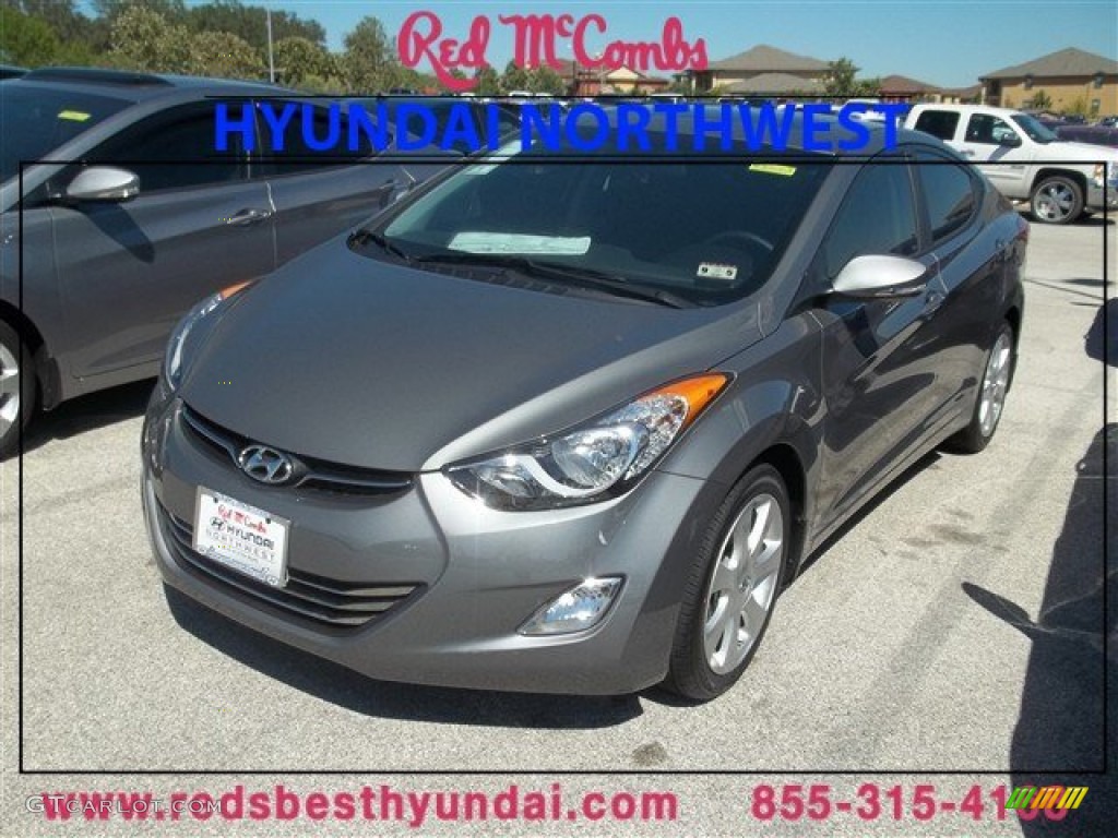 2013 Elantra Limited - Harbor Gray Metallic / Black photo #1