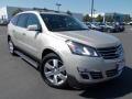 2014 Champagne Silver Metallic Chevrolet Traverse LTZ AWD  photo #1