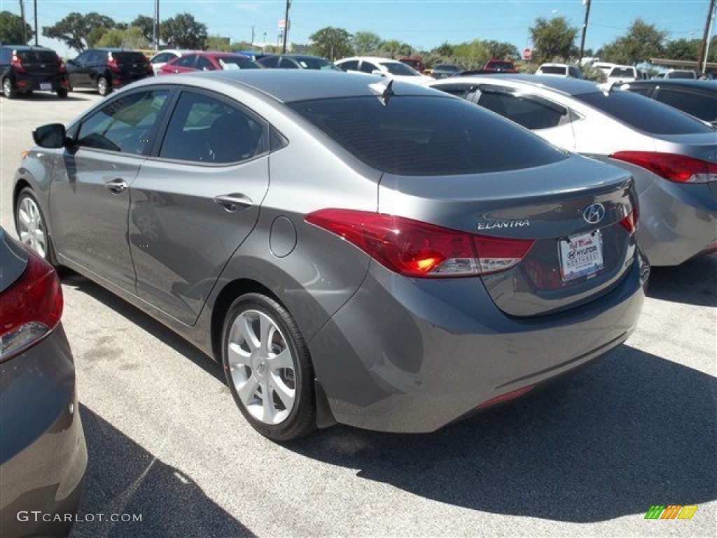 2013 Elantra Limited - Harbor Gray Metallic / Black photo #6