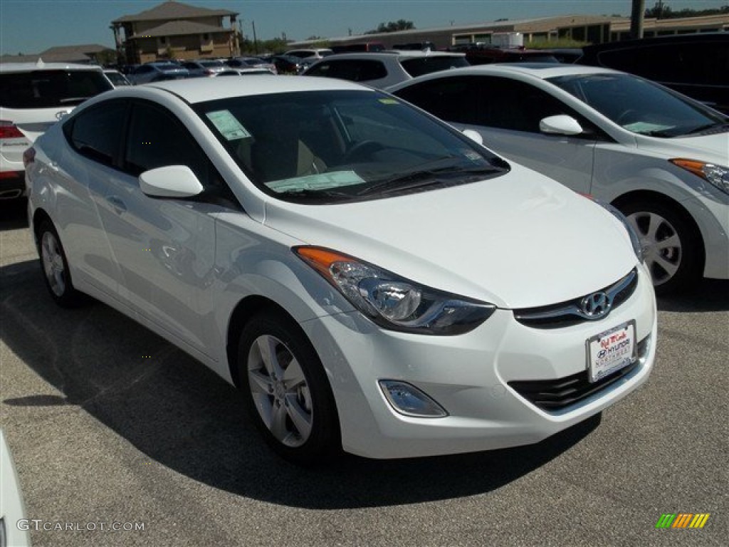 2013 Elantra GLS - Shimmering White / Beige photo #3