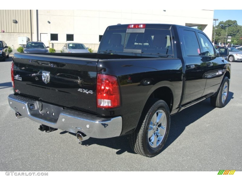 2014 1500 Big Horn Crew Cab 4x4 - Black / Canyon Brown/Light Frost Beige photo #5