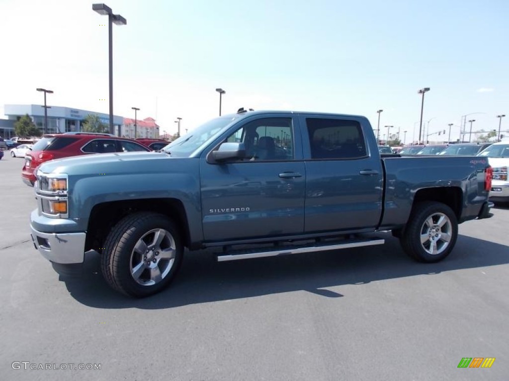 2014 Silverado 1500 LT Crew Cab 4x4 - Blue Granite Metallic / Jet Black photo #6