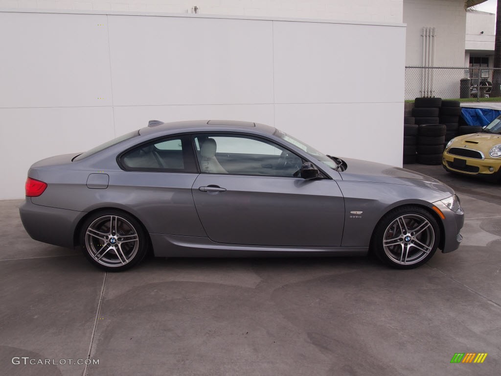 2011 3 Series 335is Coupe - Space Gray Metallic / Oyster/Black Dakota Leather photo #6