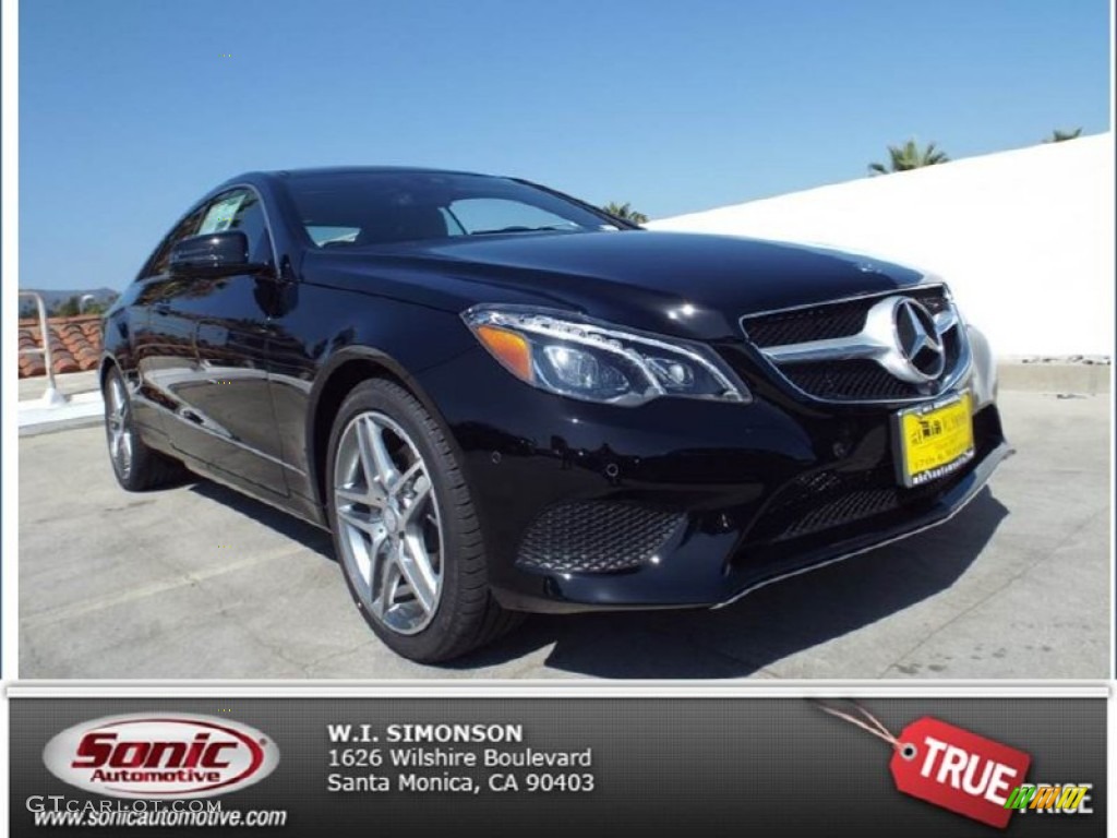 2014 E 350 Coupe - Black / Black photo #1